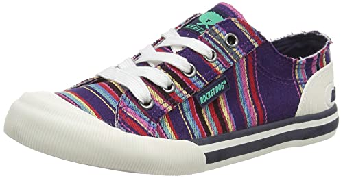 Rocket Dog Women's Jazzin Walking Shoe, Aloe Stripe Purple, 6 UK