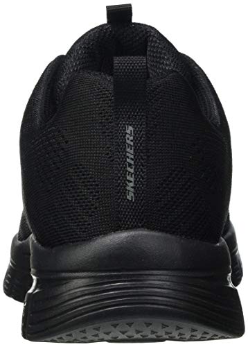 Skechers Women's 12615 GRACEFUL GET CONNECTED Sneaker, Black Mesh / Trim, 7 UK