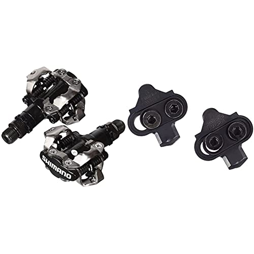 SHIMANO PDM520 Clipless SPD Bicycle Cycling Pedals BLACK With Cleats & SM-SH51 Mountain Bike SPD Pedal Cleats Set