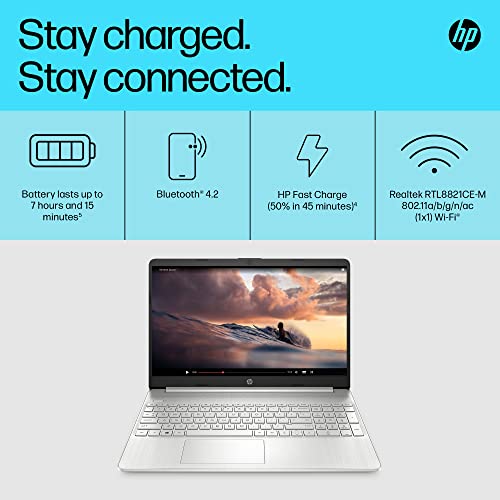 HP Laptop PC 15s-fq2016sa - Intel® Core™ i5-1135G7 Processor - 8GB RAM - 512GB SSD - Intel® Iris® Xe GPU - 15.6 inch Full HD 16:9 display - Windows 11 Home OS - Natural Silver