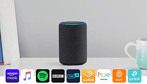 Echo Plus (2nd Gen) – Premium sound with a built-in smart home hub - Charcoal fabric