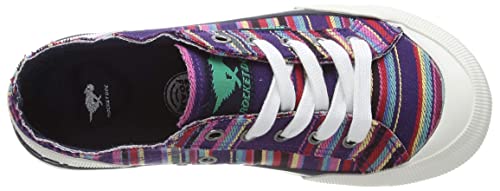 Rocket Dog Women's Jazzin Walking Shoe, Aloe Stripe Purple, 6 UK