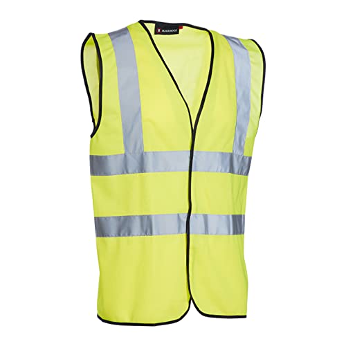 Blackrock Hi Vis Yellow Sleeveless Vest Waistcoat, Men's and Women's Lightweight and Comfortable, Reflective High Visibility Safety Wear, Fully EN Certified - Medium
