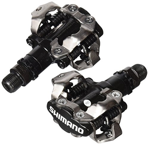 SHIMANO PDM520 Clipless SPD Bicycle Cycling Pedals BLACK With Cleats & SM-SH51 Mountain Bike SPD Pedal Cleats Set