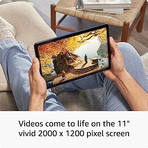 Introducing Amazon Fire Max 11 tablet, our most powerful tablet yet, vivid 11" display, octa-core processor, 4 GB RAM, 14-hr battery life, 64 GB, Grey, with Ads