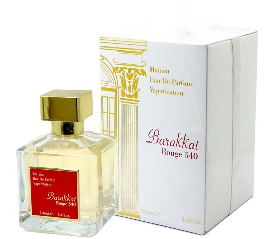 Barakkat Rouge 540 100ml EDP perfume spray for Women Violet, Laotian oud, Bulgarian rose, Turkish rose and Great Perfume Gift Fragrance For Her