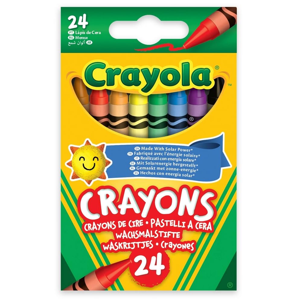 CRAYOLA Crayons, Bright Strong Colours, Multi, 24 Count (Pack of 1)