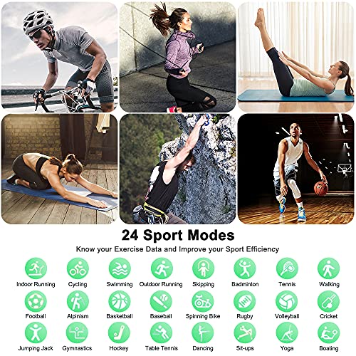 Smart Watch 2021, Fitness Tracker 1.69" Touch Screen Heart Rate Sleep Monitor, IP68 Waterproof Fitness Watch Smartwatch, 24 Modes, Pedometer Activity Trackers Smart Watch for Men Women for Android iOS